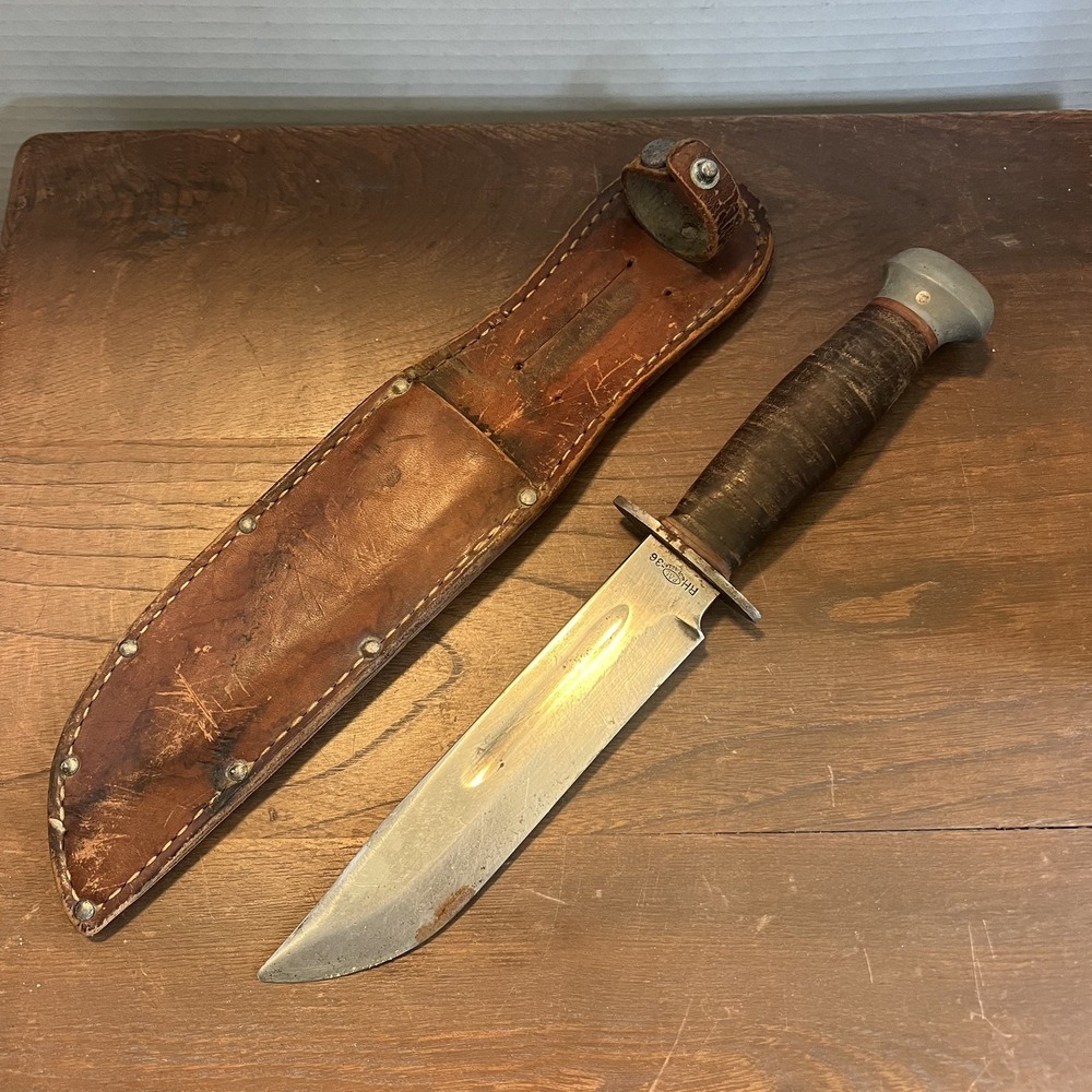 US WW2 Pal RH (Remington Hunting)36 Model 3-6" Fighting Field Knife w/Sheath